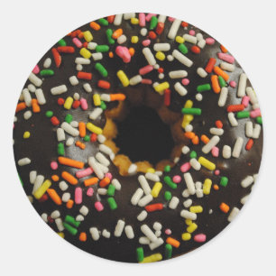 Chocolate Frosted And Sprinkles Doughnut Sticker