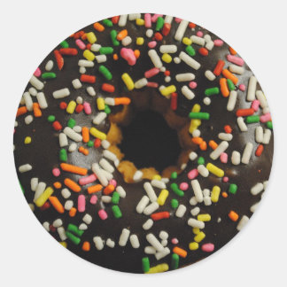 Chocolate Frosted And Sprinkles Doughnut Sticker