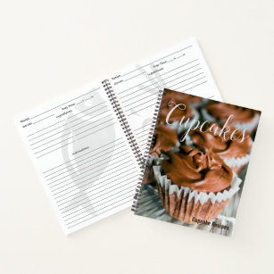 Chocolate Frosted Cupcakes Food Photography Notebook