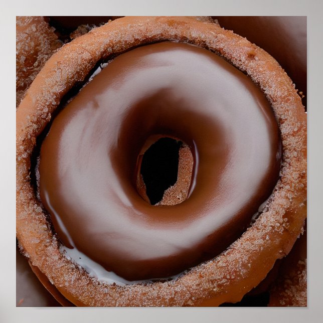 Chocolate Frosted Doughnut Poster (Front)