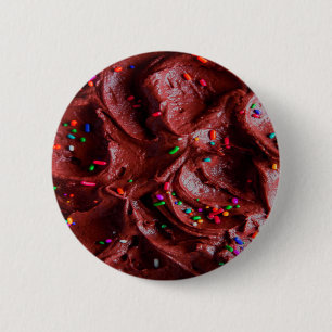Chocolate Frosting and Sprinkles Personalize It 2 Inch Round Button