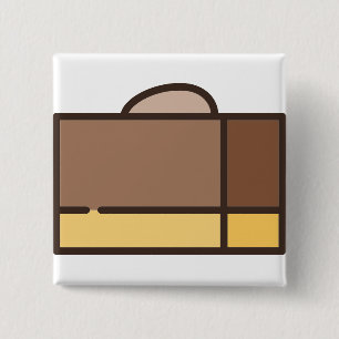 chocolate-fudge 2 inch square button