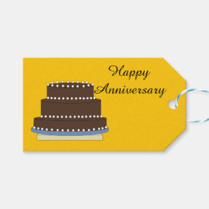 Chocolate Fudge Anniversary Cake  Gift Tags