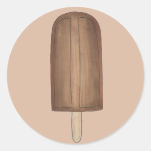 Chocolate Fudge Fudgesicle Popsicle Stickers