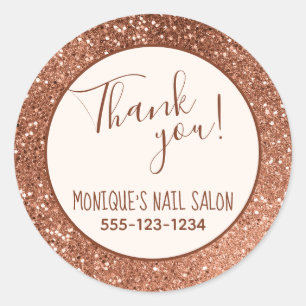 Chocolate Glitter Custom Named Classic Round Sticker