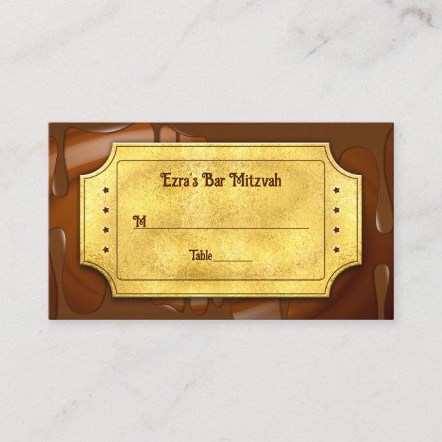 Chocolate Golden Ticket Bar or Bat Mitzvah (Front)