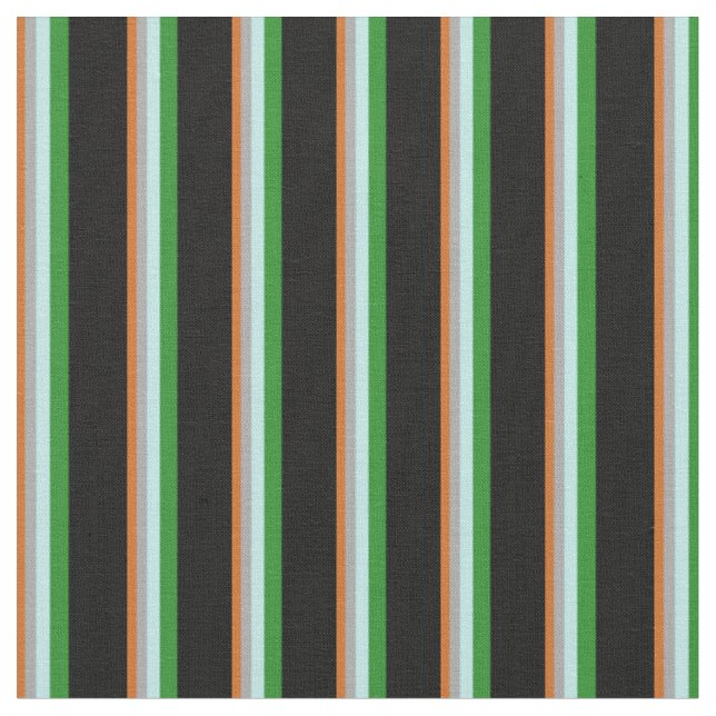 Chocolate, Grey, Turquoise, Forest Green & Black Fabric (Close Up)