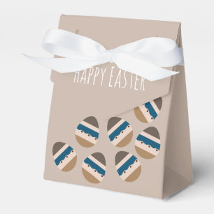 Chocolate Happy Easter Eggs Earth Tone Blue Brown Favor Box