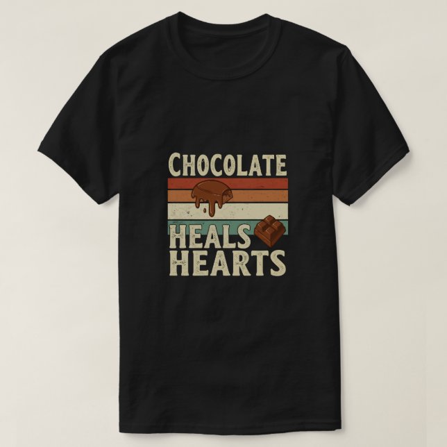 Chocolate Heals Hearts Tee (Design Front)
