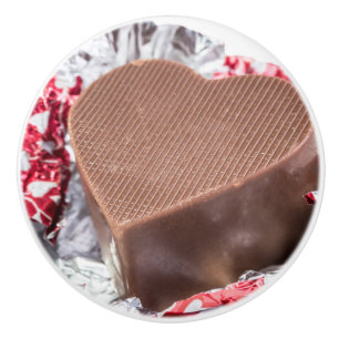 Chocolate Heart Ceramic Knob