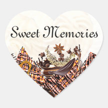 CHOCOLATE HEART STICKER