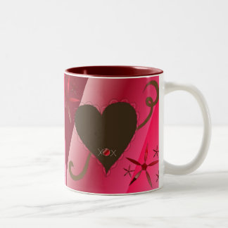 Chocolate Hearts Two-Tone Coffee Mug