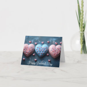 Chocolate Hearts Valentine's Greeting Holiday Card