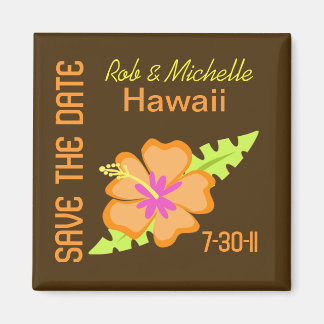 Chocolate Hibiscus Custom Magnet Favour