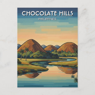 Chocolate Hills Bohol Philippines Travel Postcard