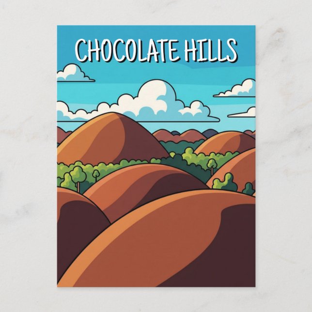 Chocolate Hills Bohol Philippines Travel Postcard (Front)