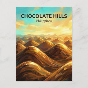 Chocolate Hills Philippines Postcard