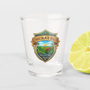 Chocolate Hills Philippines Shot Glass