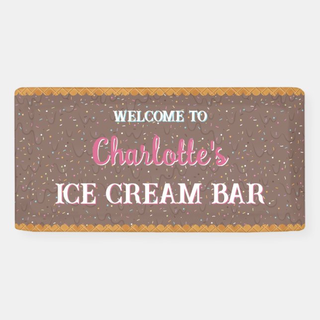 Chocolate Ice Cream Banner (Horizontal)