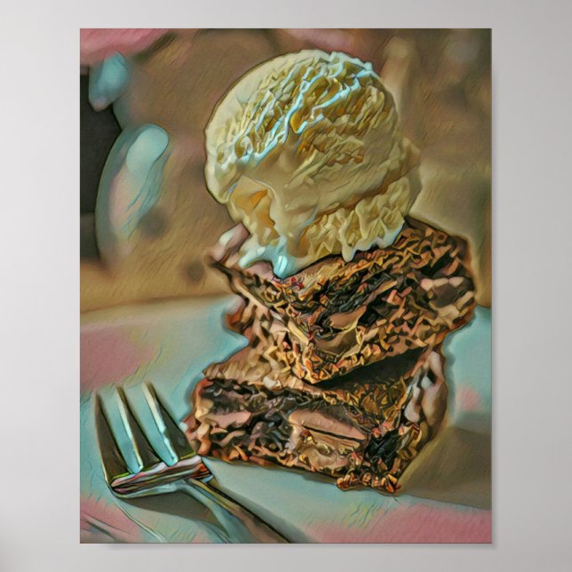 Chocolate ice cream cake poster (Front)
