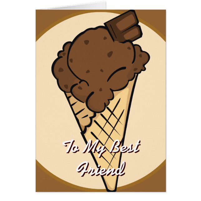 Chocolate Ice Cream Card (Front)