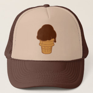 Chocolate Ice Cream Cone Trucker Hat