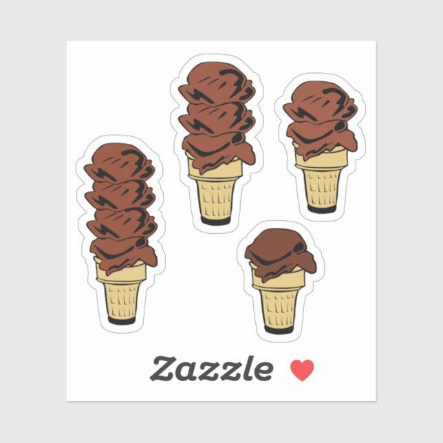 Chocolate Ice Cream Cones (Sheet)
