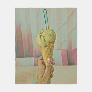 Chocolate ice cream fleece blanket