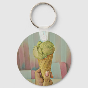 Chocolate ice cream keychain