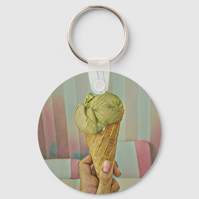 Chocolate ice cream keychain (Front)