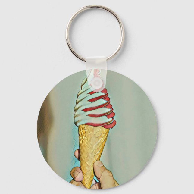 Chocolate ice cream keychain (Front)