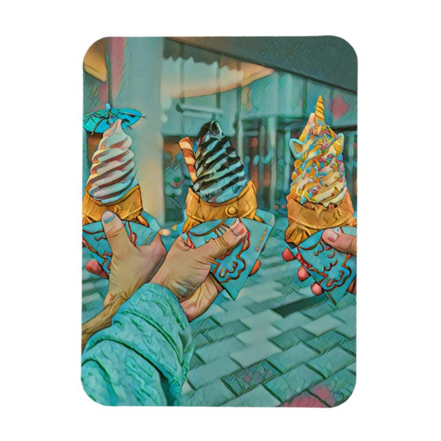 Chocolate ice cream magnet (Vertical)