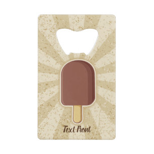 Chocolate Ice Cream Stick Credit Card Bottle Opener