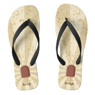 Chocolate Ice Cream Stick Flip Flops
