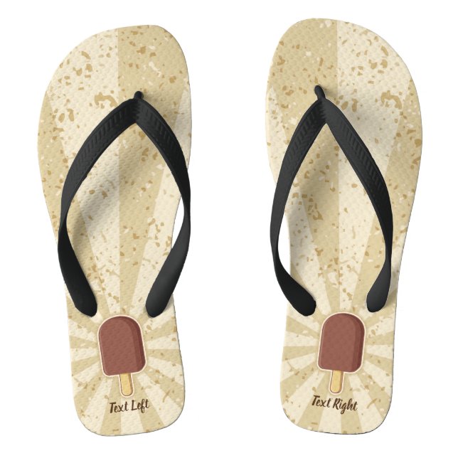 Chocolate Ice Cream Stick Flip Flops (Footbed)