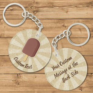 Chocolate Ice Cream Stick Keychain