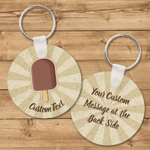 Chocolate Ice Cream Stick Keychain