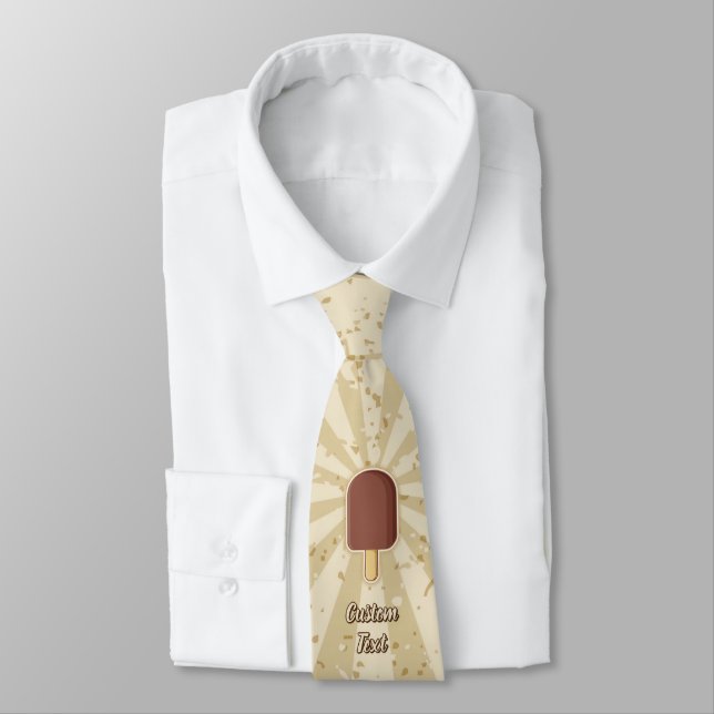 Chocolate Ice Cream Stick Tie (Tied)