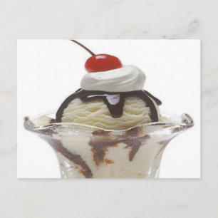 Chocolate Ice Cream Sundae Postcard