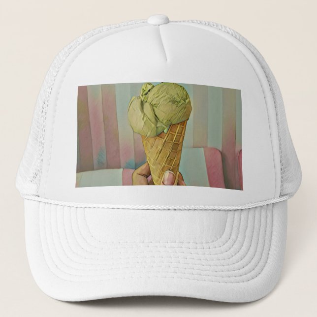 Chocolate ice cream trucker hat (Front)