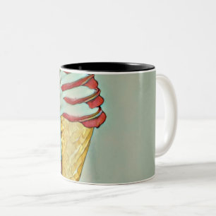 Chocolate ice cream Two-Tone coffee mug