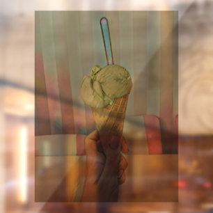 Chocolate ice cream window cling