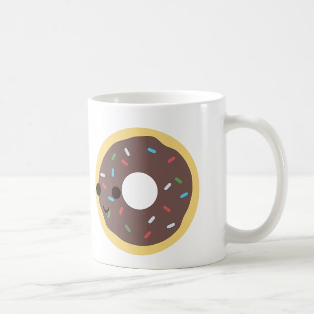 Chocolate iced doughnut coffee mug (Right)