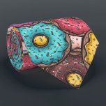 Chocolate Iced Sprinkles Doughnuts Neck Tie<br><div class="desc">Men's tie features a fun pattern of iced chocolate doughnuts with sprinkles. MORE designs in store. Cool for the office, a night on the town, a wedding, for the groom or groomsmen or give as a gift to your husband, dad, brother or best friend. Make a statement!</div>