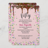 Chocolate Icing With Sprinkles for 50th Birthday