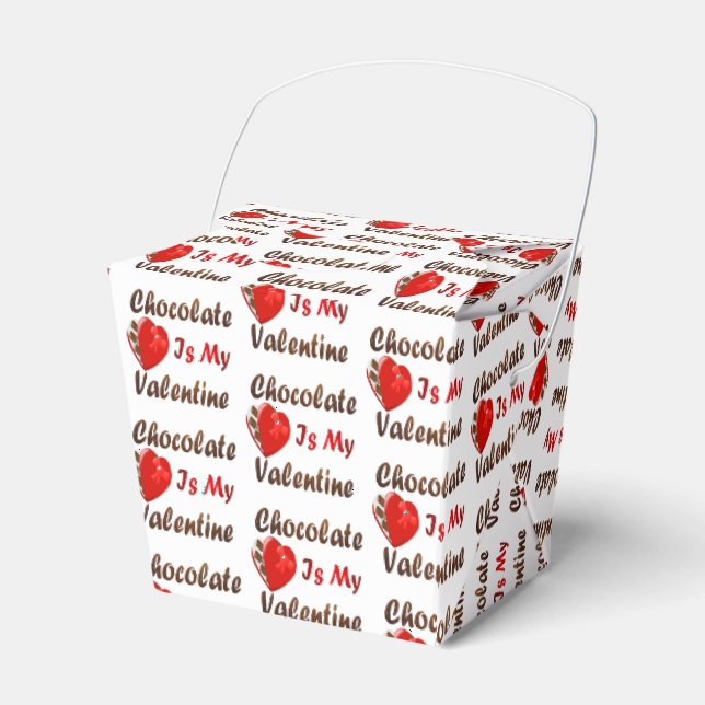 Chocolate is my Valentine Favor Box (Front Side)