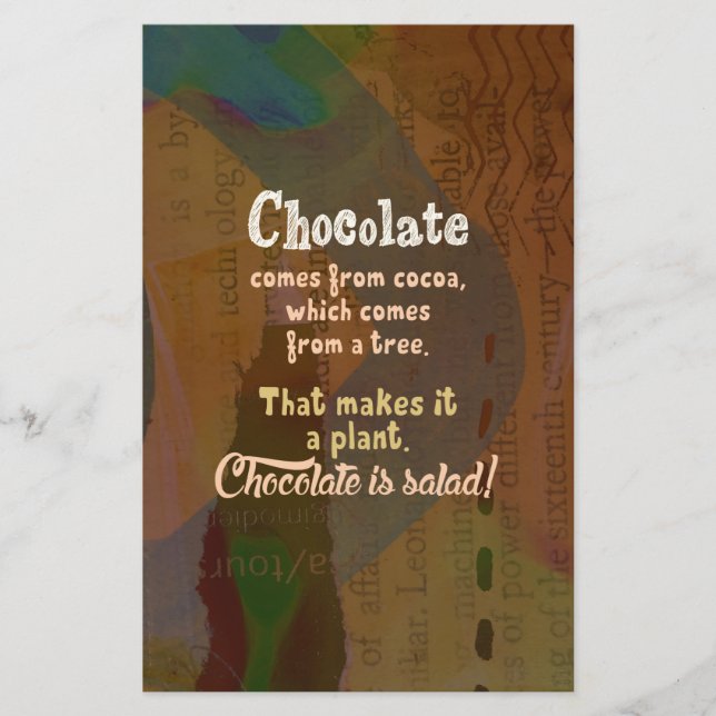 Chocolate is Salad! (Front)