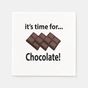 Chocolate It's Time For Chocolate Party Napkin