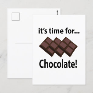 Chocolate It's Time For Chocolate Postcard