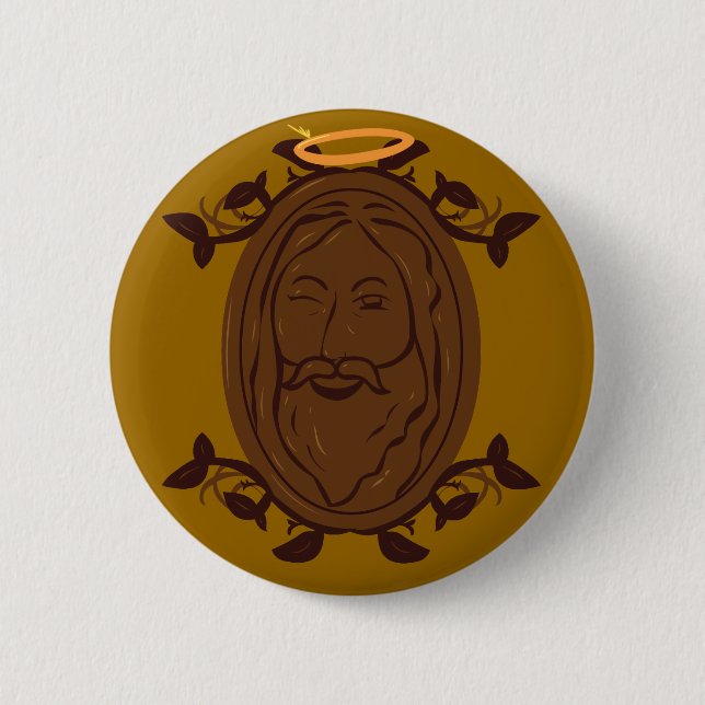 Chocolate Jesus 2 Inch Round Button (Front)